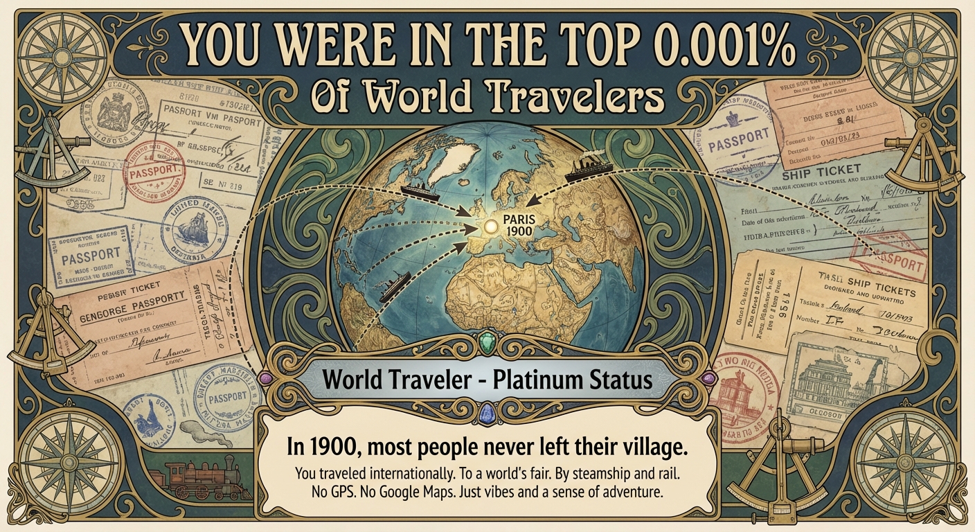 You were in the top 0.001% of world travelers - World Traveler Platinum Status